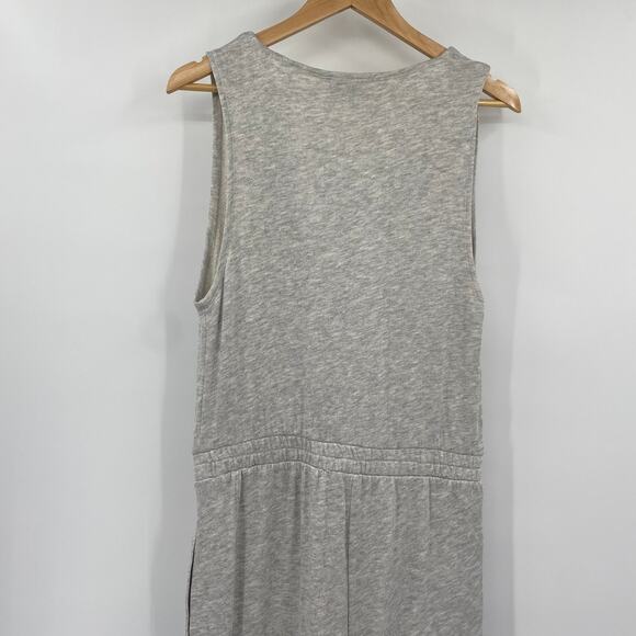 Carbon38 French Terry Jumpsuit Drawstring Cinched Waist Wide Leg Gray Womens XL - Picture 5 of 8